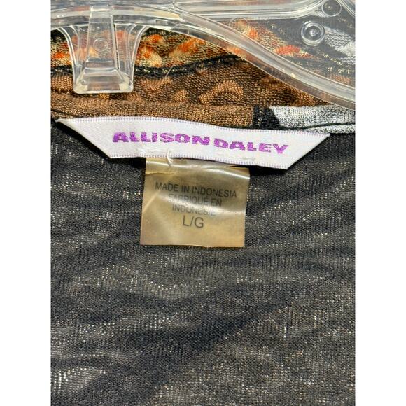 Allison Daley Animal Print Top, Size L - Picture 4 of 5